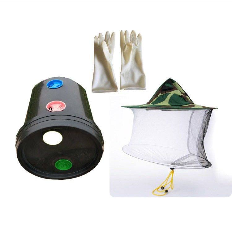 韩国土蜂野蜂收蜂工具现货水桶诱蜂蜡野外捕蜂器蜂桶黑色塑料蜂箱