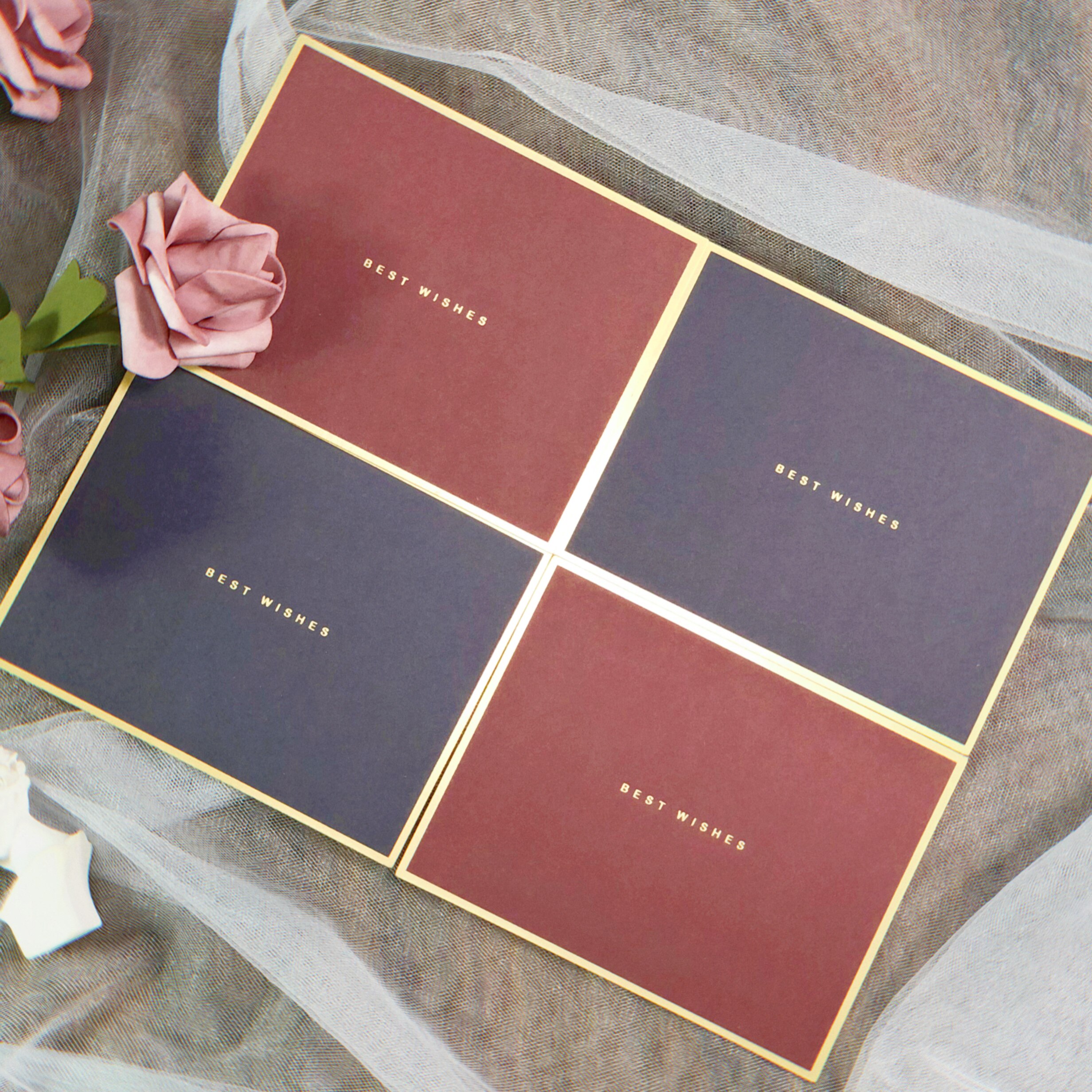 贺卡烫金感谢答谢卡片婚礼回礼伴手祝福bestwish贺卡