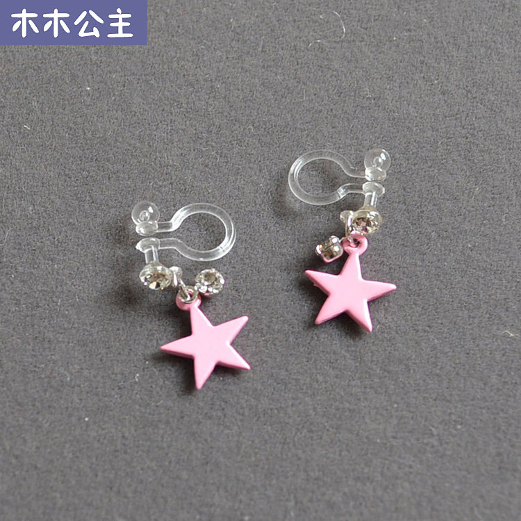 韩国进口儿童耳饰饰品女童卡通兔子耳夹宝宝项链