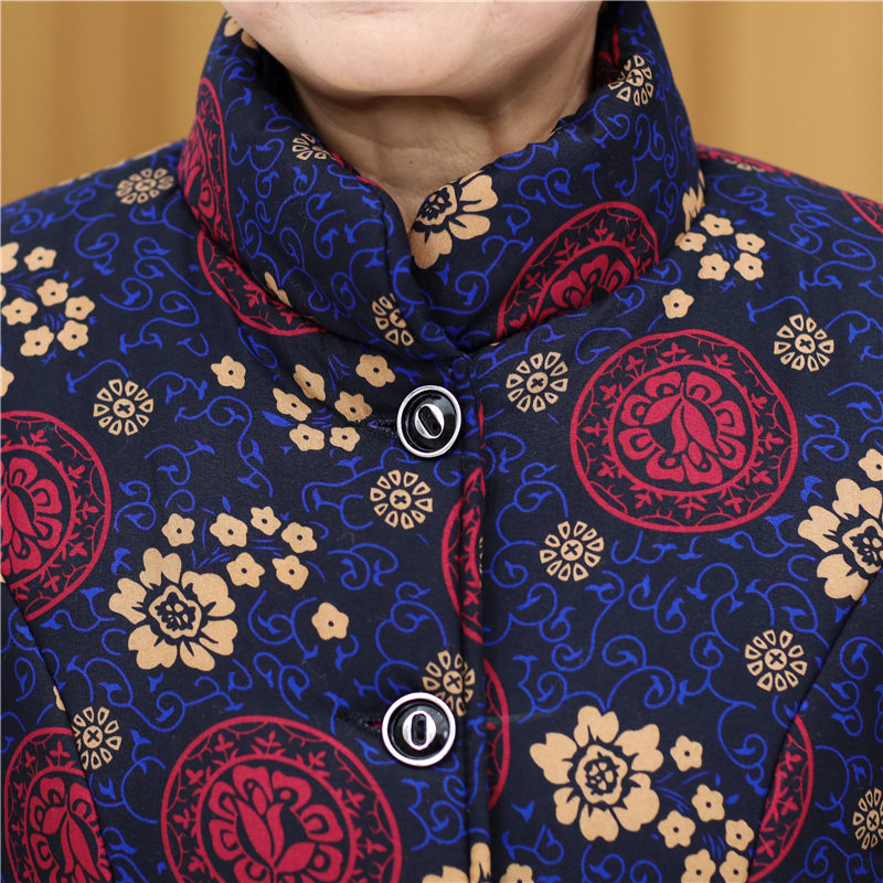 奶奶装棉衣加绒加厚中老年人女装妈妈秋冬装60-70-80岁老人花棉袄