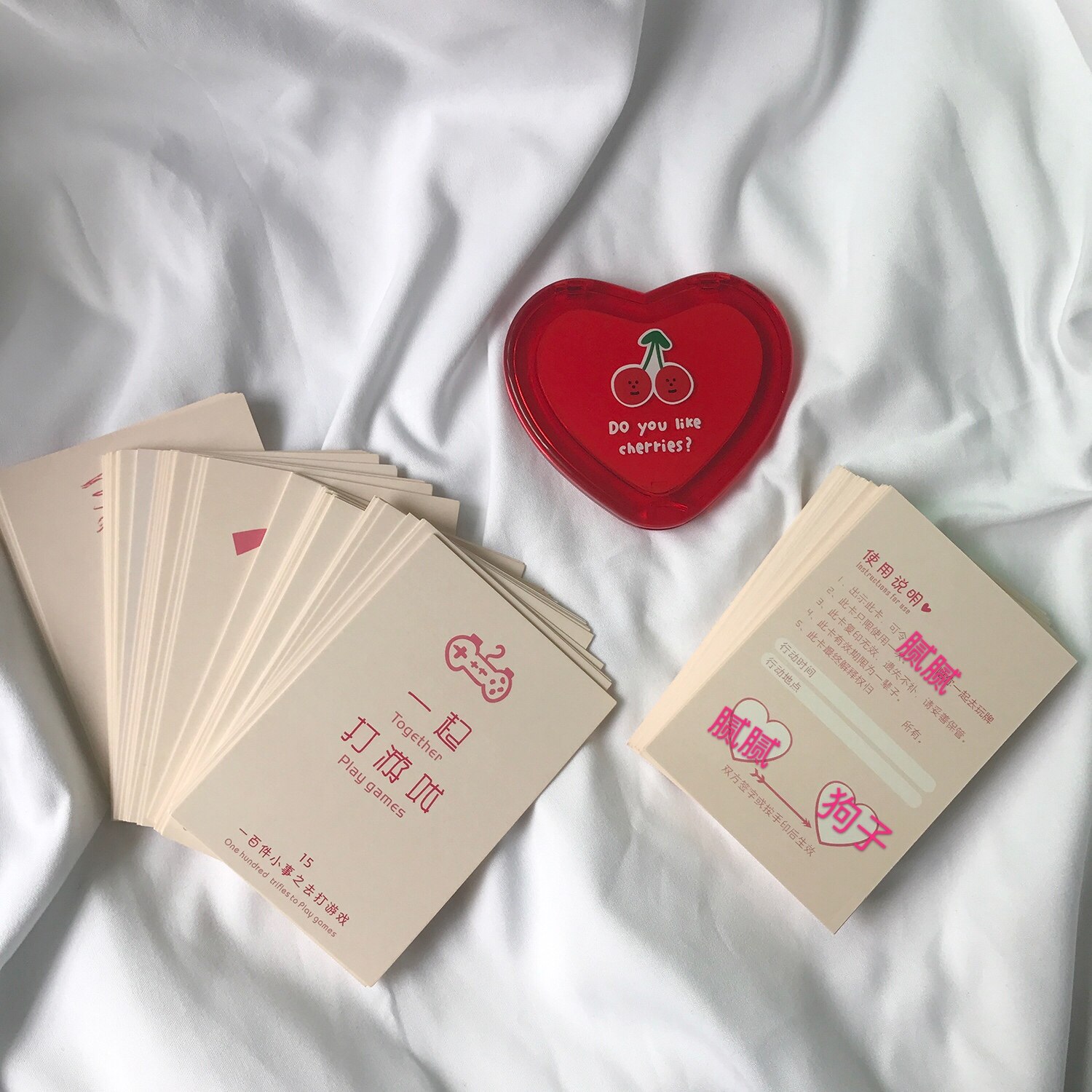 不腻少女可爱有趣情侣打卡100件小事小卡卡片贺卡