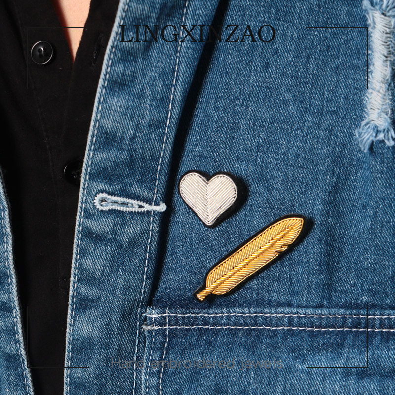 手工印度丝刺绣胸针徽章卡通别针胸花别针配饰高档优雅大气百搭潮