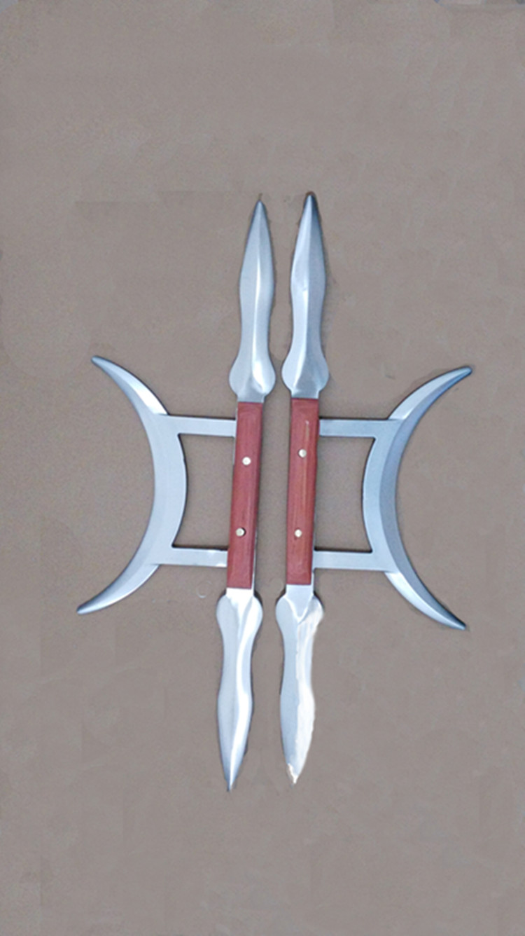 包邮跨虎栏双栏镰钩剑钩镰枪奇门兵器武术器械未开更多武术装备