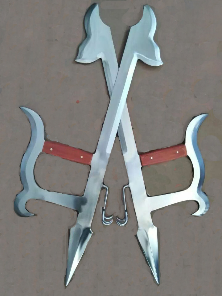 包邮跨虎栏双栏镰钩剑钩镰枪奇门兵器武术器械未开更多武术装备