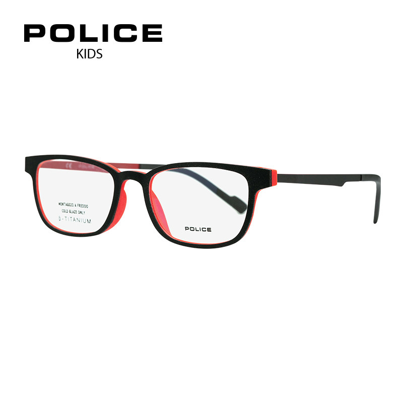 意大利police眼镜青少年光学镜男休闲舒适儿童眼镜架眼镜架