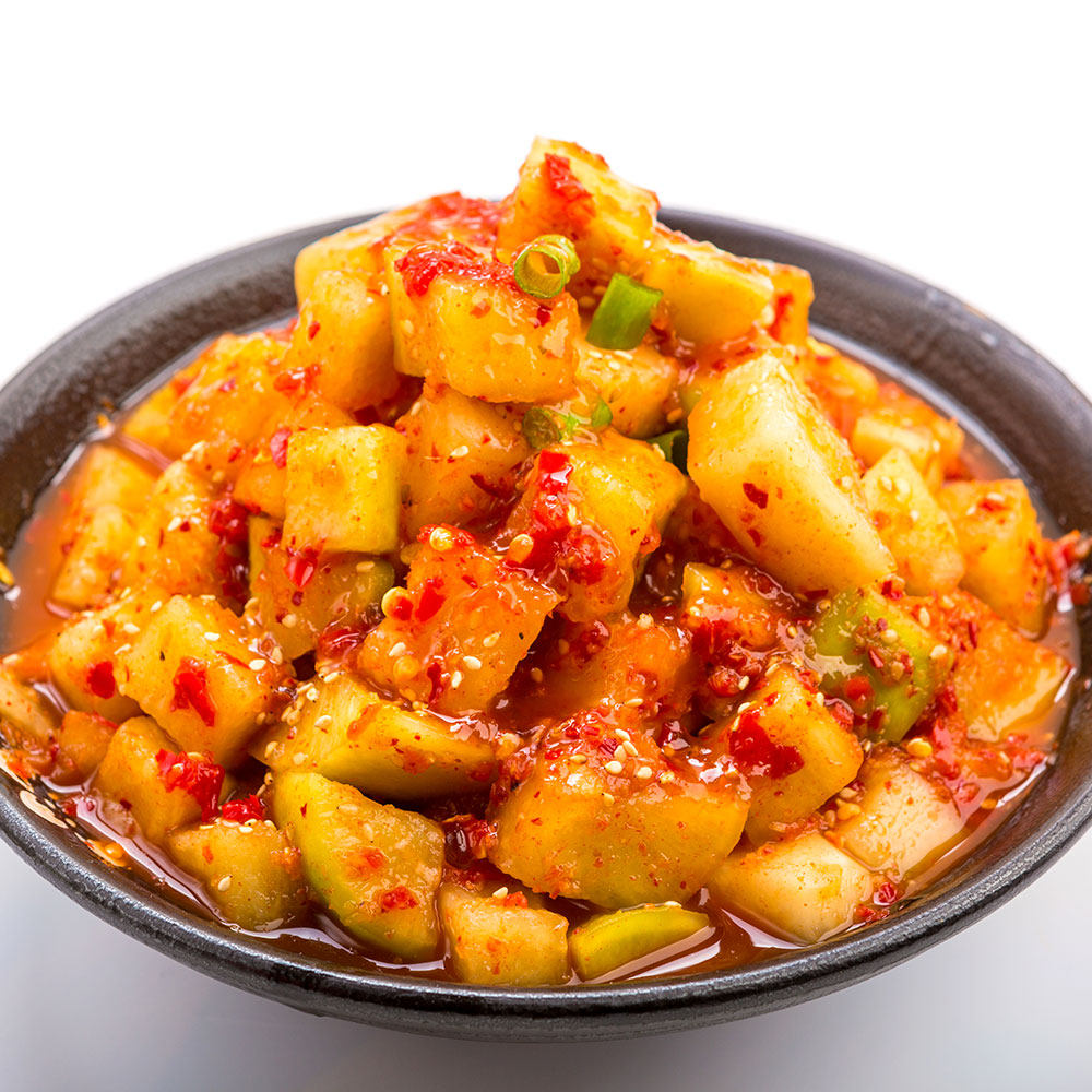 元池萝卜块朝鲜族手工制作和龙金达莱村地窖腌制韩味泡菜下饭咸菜