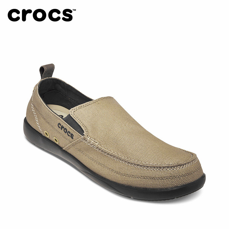 crocs男鞋秋季帆布布鞋卡骆驰懒人乐福平底一脚户外休闲鞋