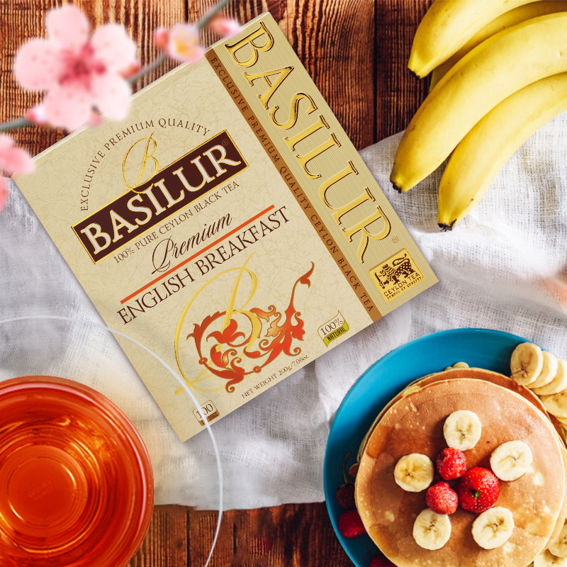 basilur宝锡兰优选英式早餐红茶包100袋锡兰红茶茶包英式红茶