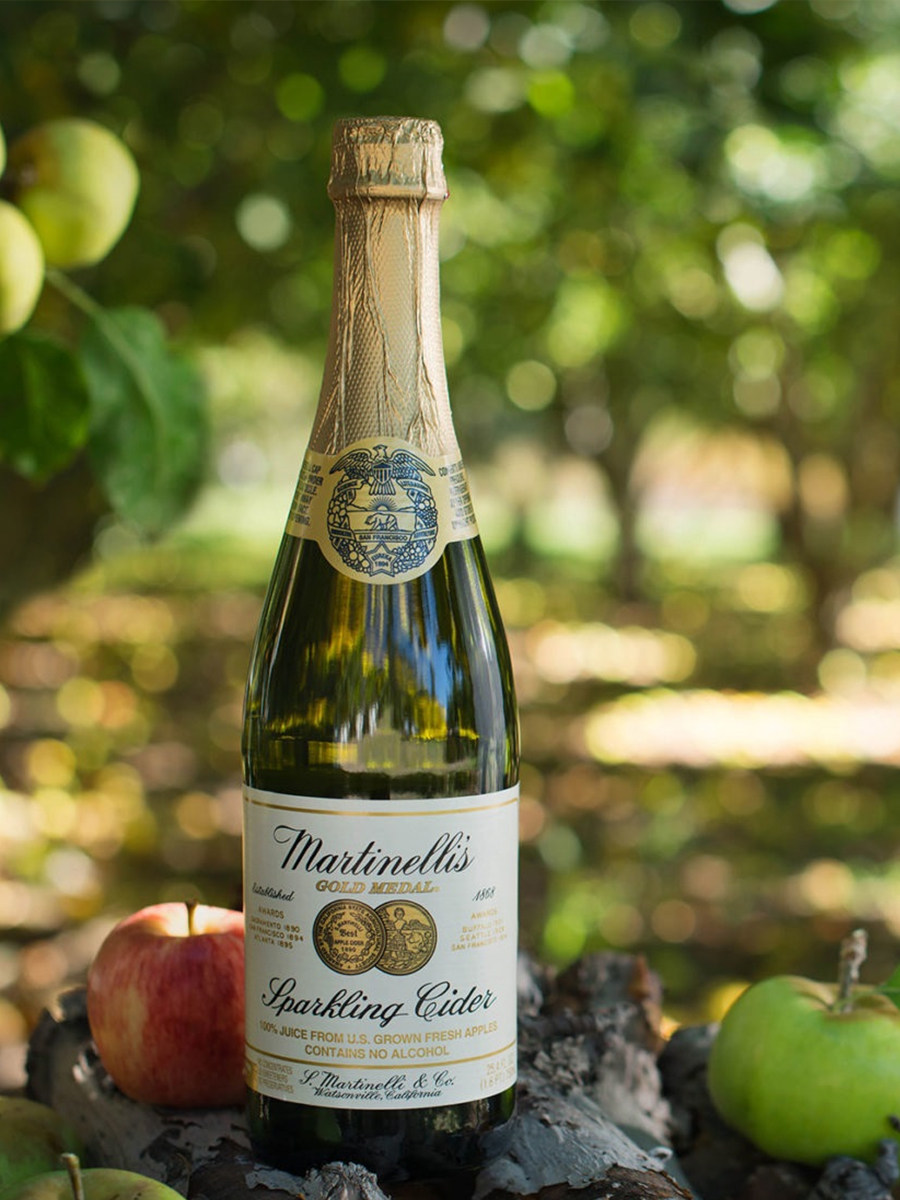 martinellis气泡苹果汁香槟无醇果汁美国原装进口送礼佳品纯果蔬汁