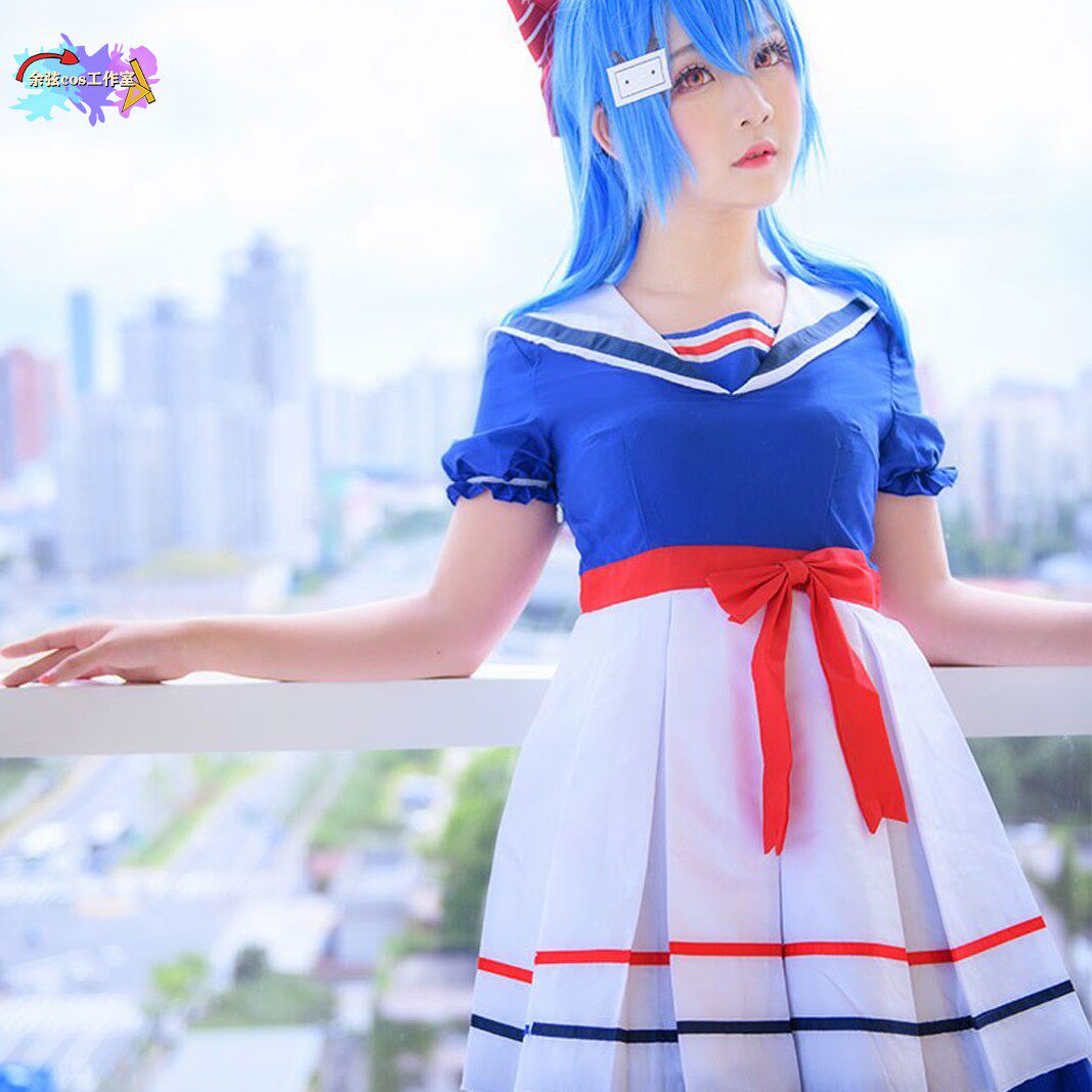 现货bilibili哔哩哔哩2233少女海军风cosplay日常连衣裙套装cosplay