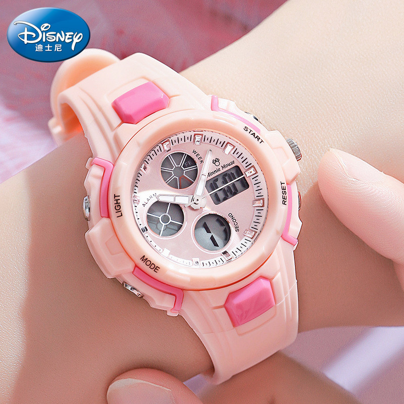 手表迪士尼儿童小学生男孩高中女生夜光运动防水电子国产腕表