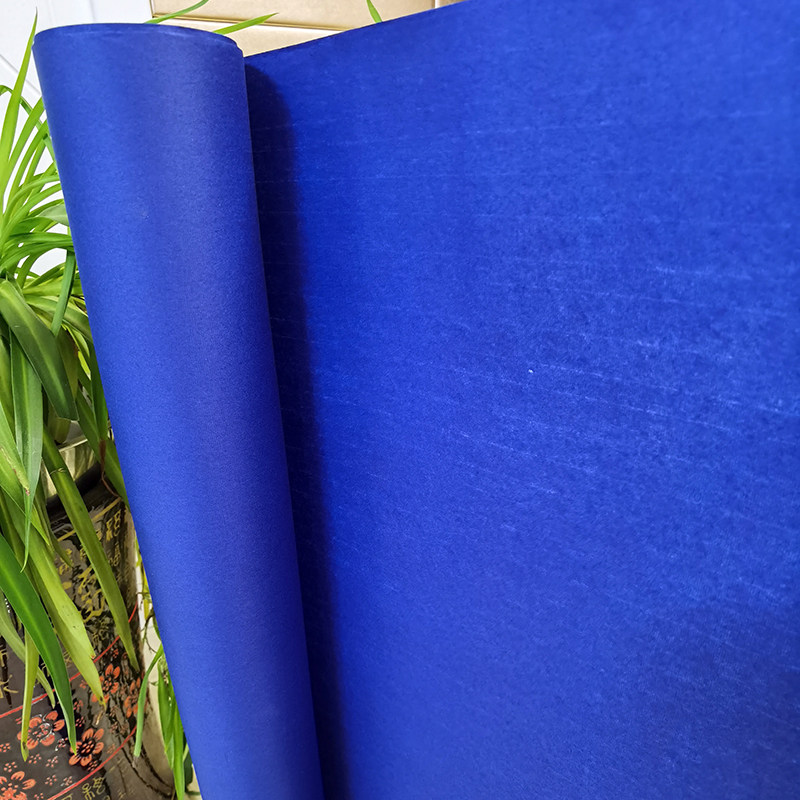 剪纸青花瓷蓝色宣纸长卷加厚整卷50米大幅手工剪纸