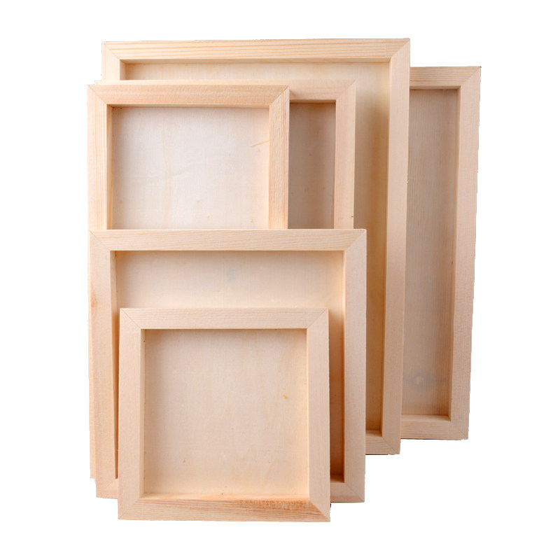 相框实木粘土画框创意手工diy制作立体画雪花白模填色