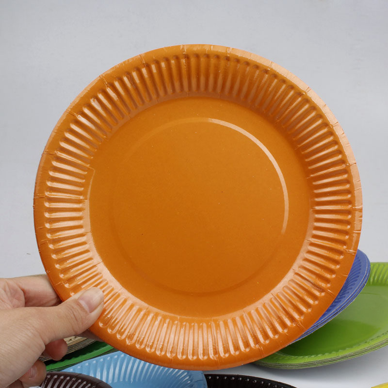 9寸纸盘手工纸盘创意diy儿童益智彩色纸盘子10个装幼儿园纸盘子画