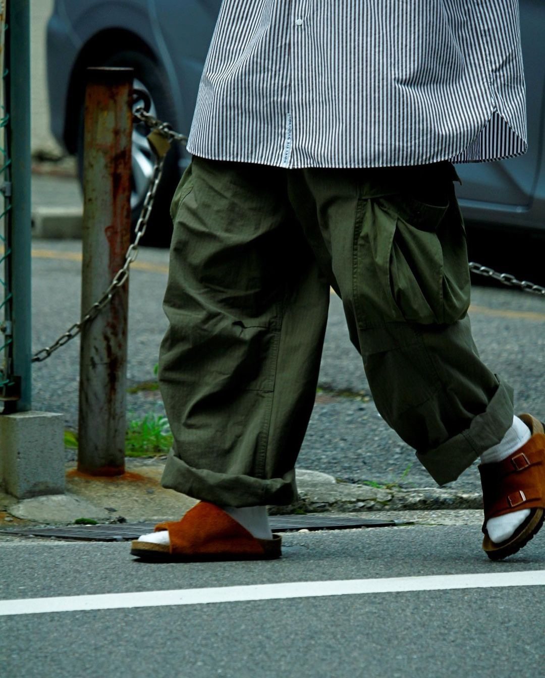 nanamicacargopants21aw防撕布宽松六袋大兜工装长裤军裤