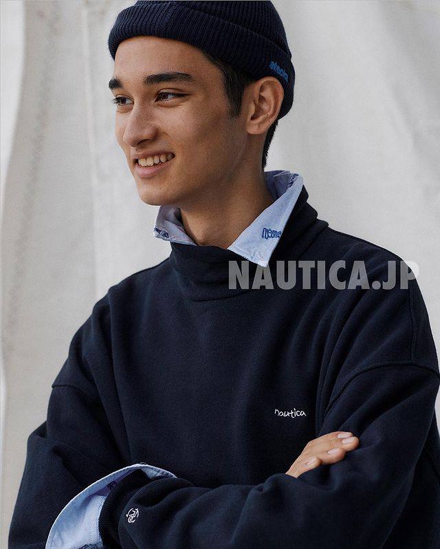 nauticafleeceturtlenecksweatshirt21aw长谷川抓绒高领卫衣卫衣