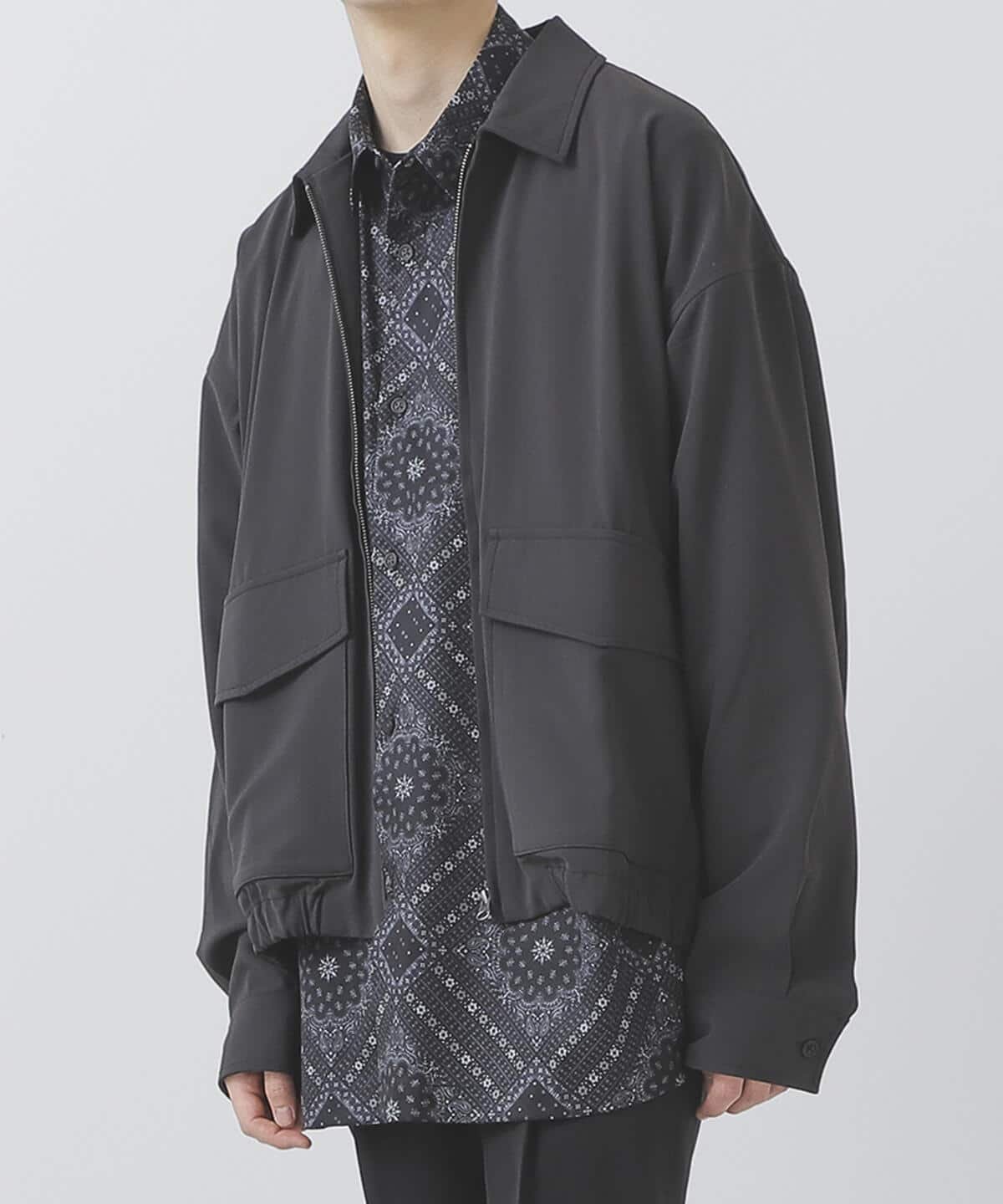 beamsdotzipupblouson21ss短款宽松两袋拉链夹克夹克