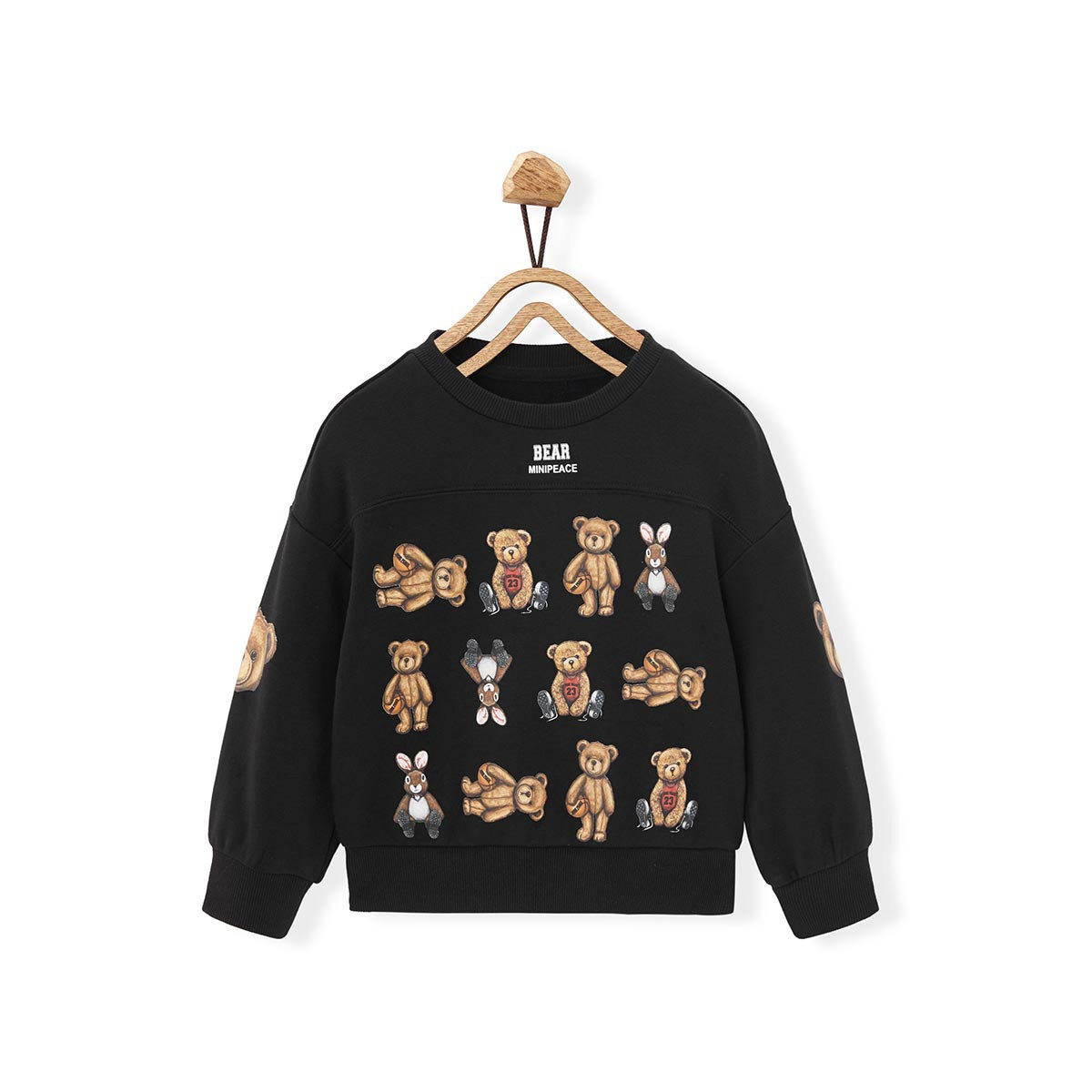 minipeace太平鸟童装小熊印花男童卫衣秋冬儿童上衣卫衣