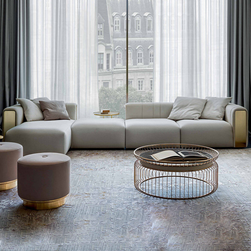 真皮沙发rugiano创意磨砂皮高别墅豪宅家具意大利轻奢皮艺沙发