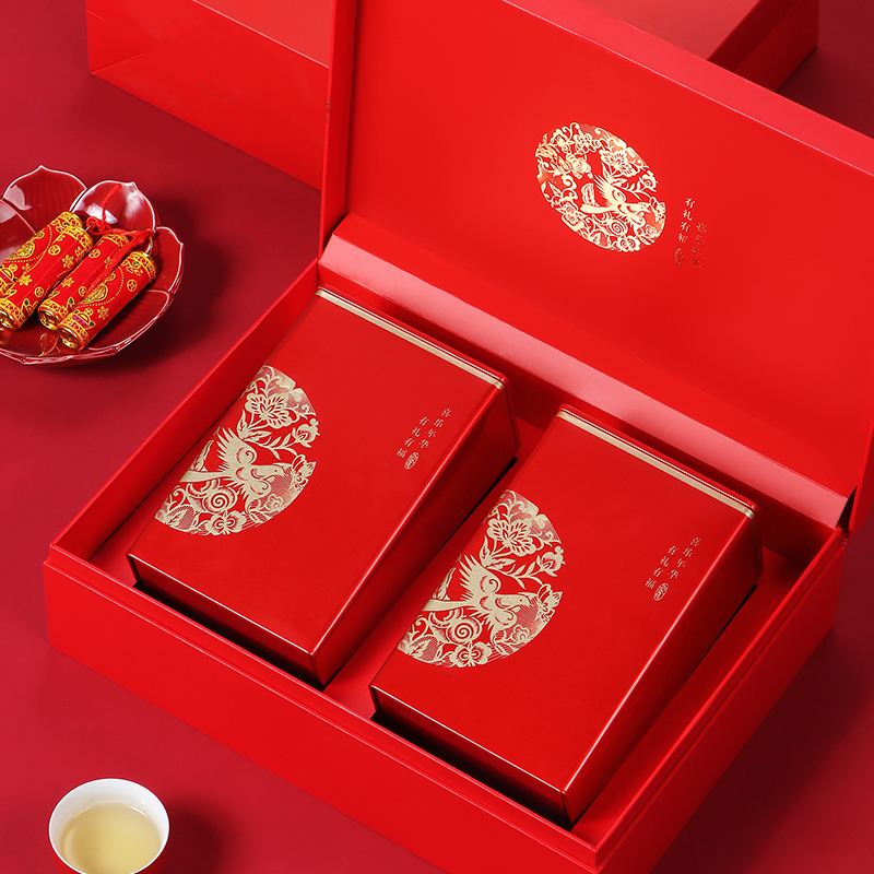 红茶茶叶礼盒高档祁门盒装空盒一斤野生古树茶叶罐