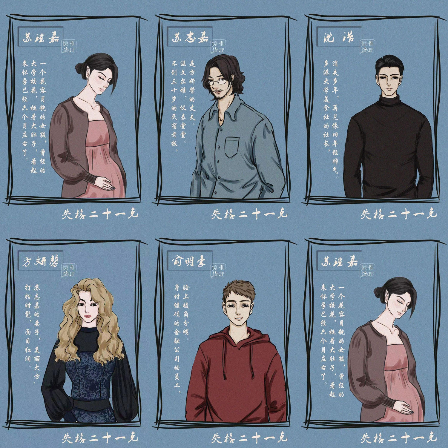 失格21克5人正版现货剧情剧本情感开放侦探推理桌游卡牌