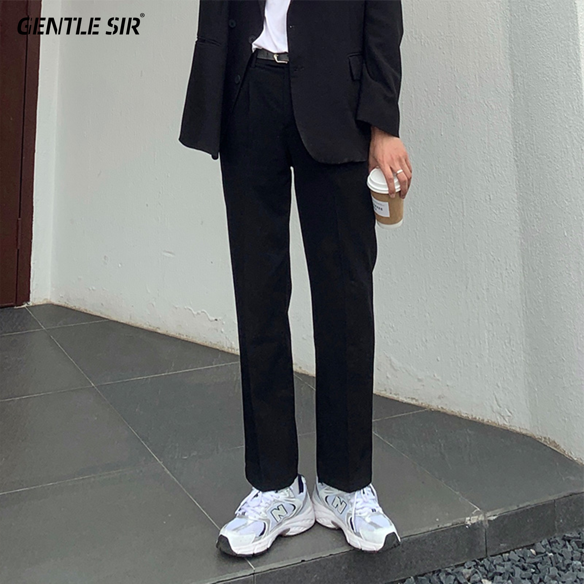 春秋夏季小西裤男直筒宽松休闲垂感冰丝长裤子西装裤薄款坠感高级