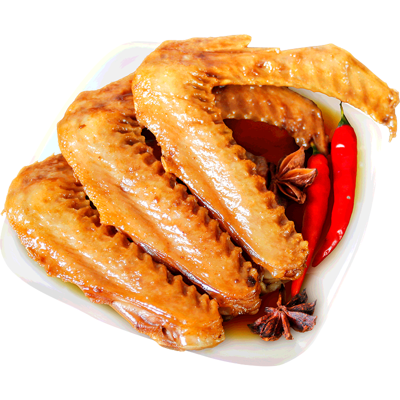 爱尝泡鸭翅龙下洋福建特产真空卤味休闲美味鸭肉零食