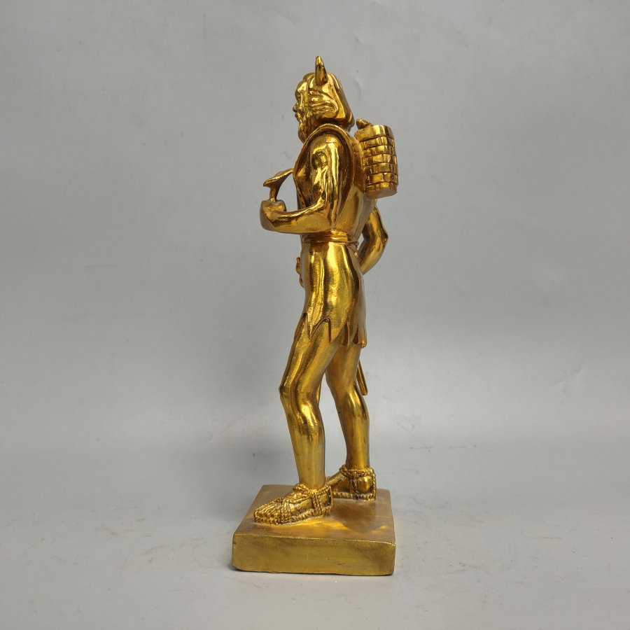 神农铜像摆件纯铜药王百草炎帝三皇五帝人文初祖摆件