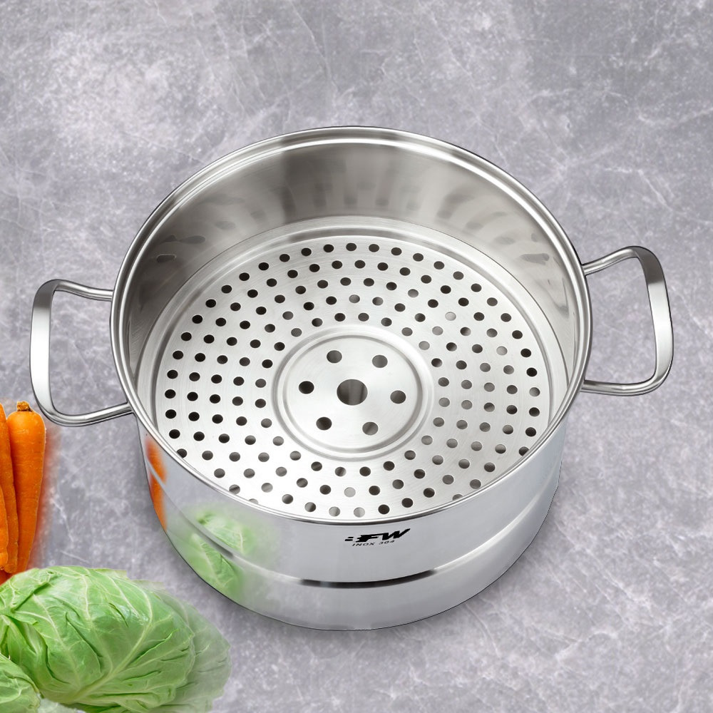 bfw大蒸锅 高档家用蒸笼1/一层食品级304不锈钢加厚通用各种炉具