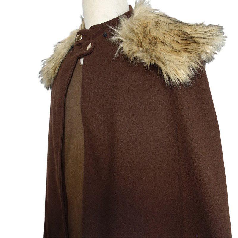 欧式复古斗篷欧洲中世纪古代男子平民侠客披风民族服装