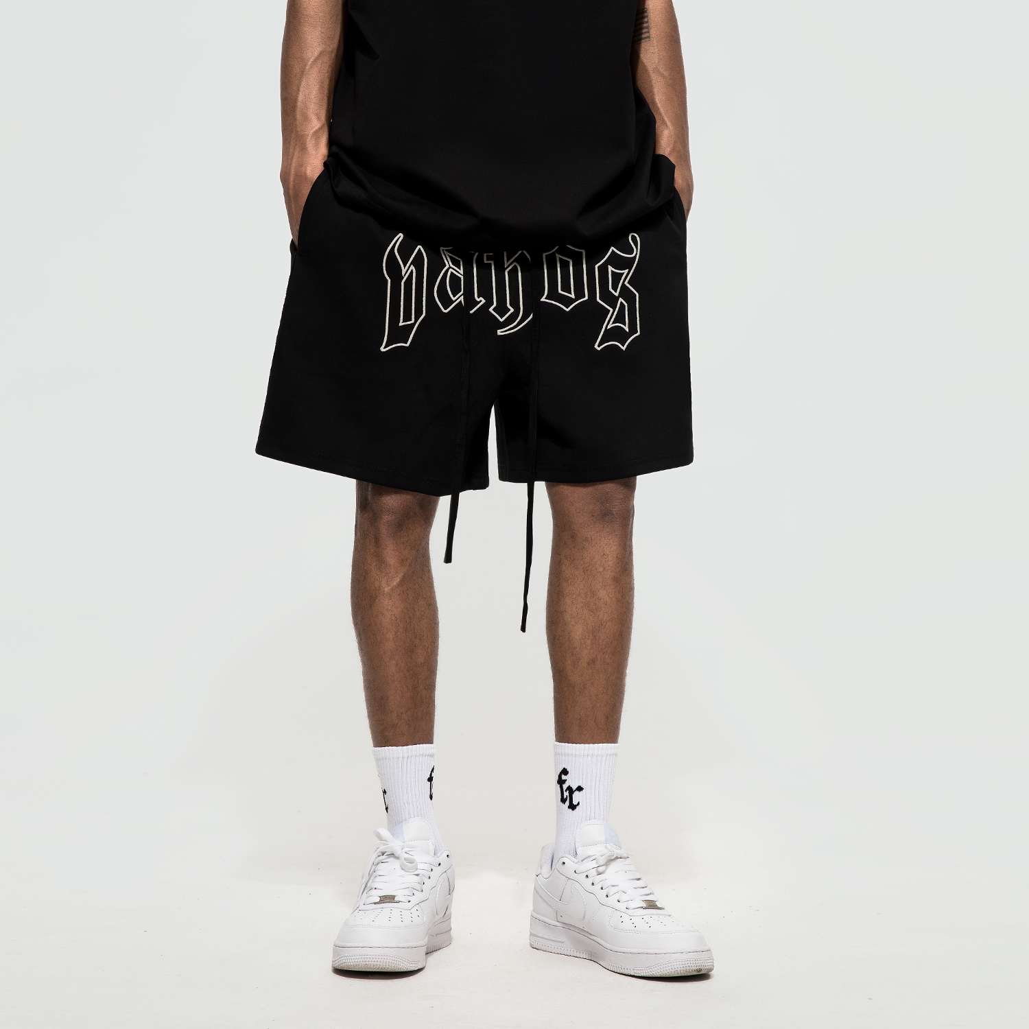 FDR 国潮美式刺绣短裤男夏季情侣运动裤宽松休闲裤五分裤子男女装