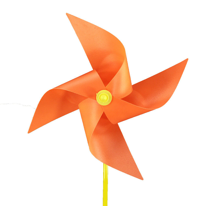 新鸿大风车幼儿园装饰拍摄婚礼运动休闲户外四叶橙色风车