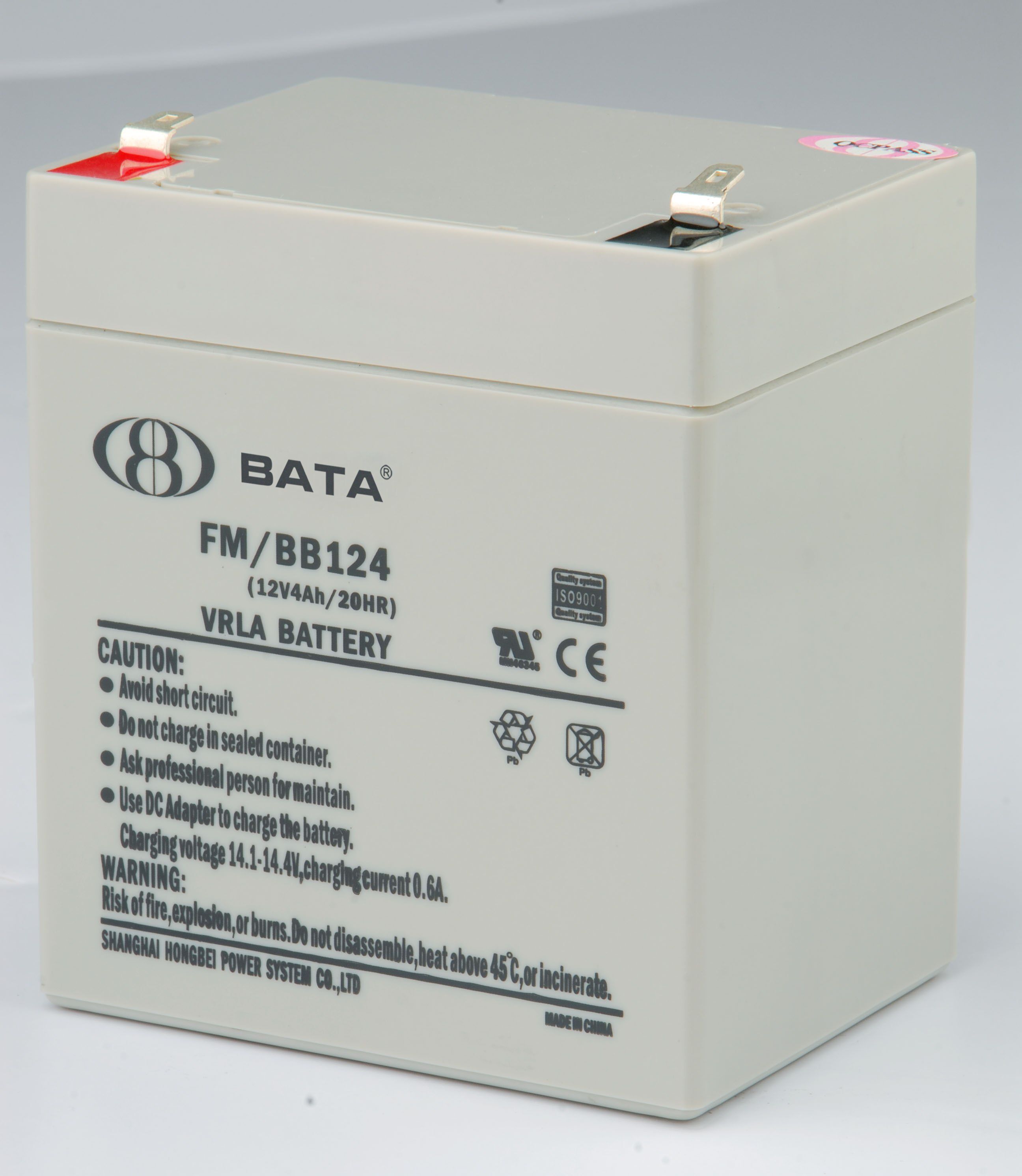 bata鸿贝蓄电池fmbb12412v4ah卷帘门24v应急电源消防蓄电池