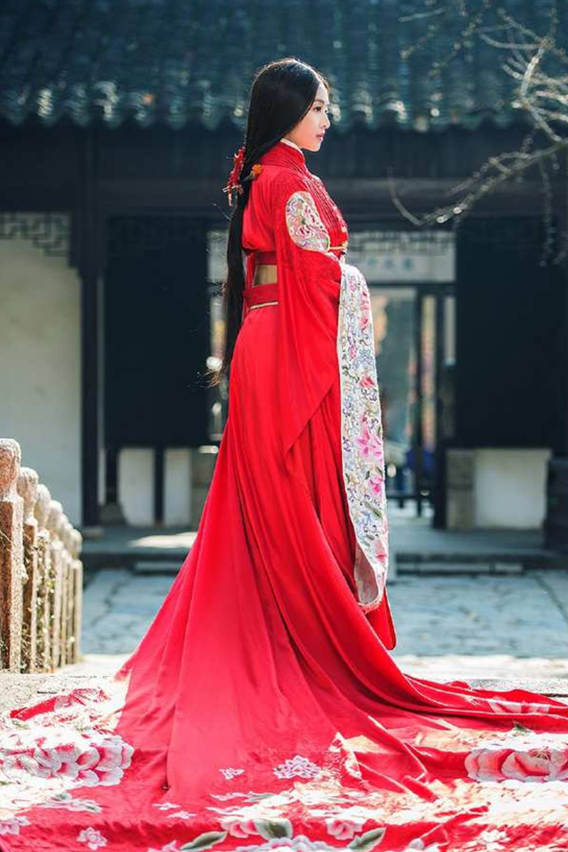 影视剧兰陵王妃同款服饰魏晋拖尾女汉服仙女女服后宫民族服装