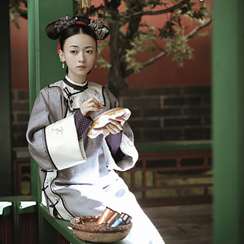 古装影视剧延禧攻略略同清朝格格宫女丫鬟旗服民族服装