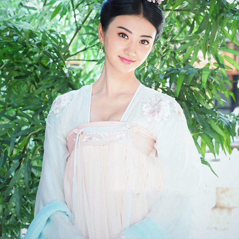 影视同款襦裙齐胸仙女性感唐代古装珍珠沈珍珠民族服装