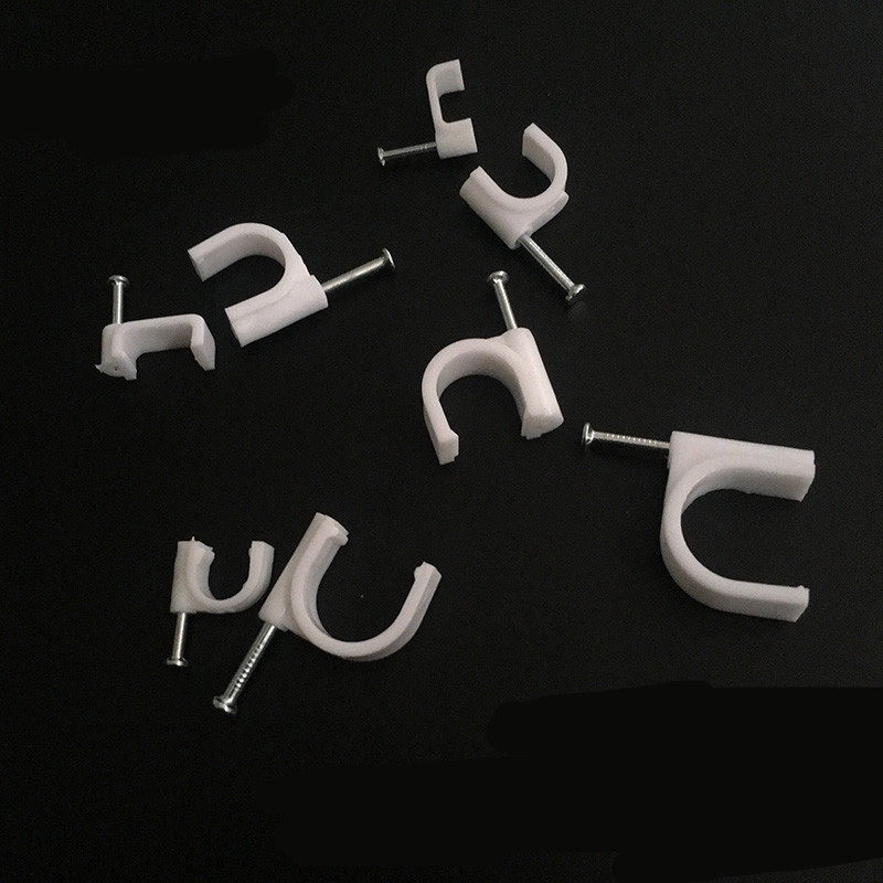 电线固定器钉墙水泥钉钢钉线卡网线钉线卡子线管卡扣4-50mm100只