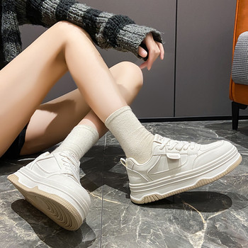 Dadong spring women's shoes gray sneakers 2024 new autumn thick-soled casual versatile white shoes original niche shoes