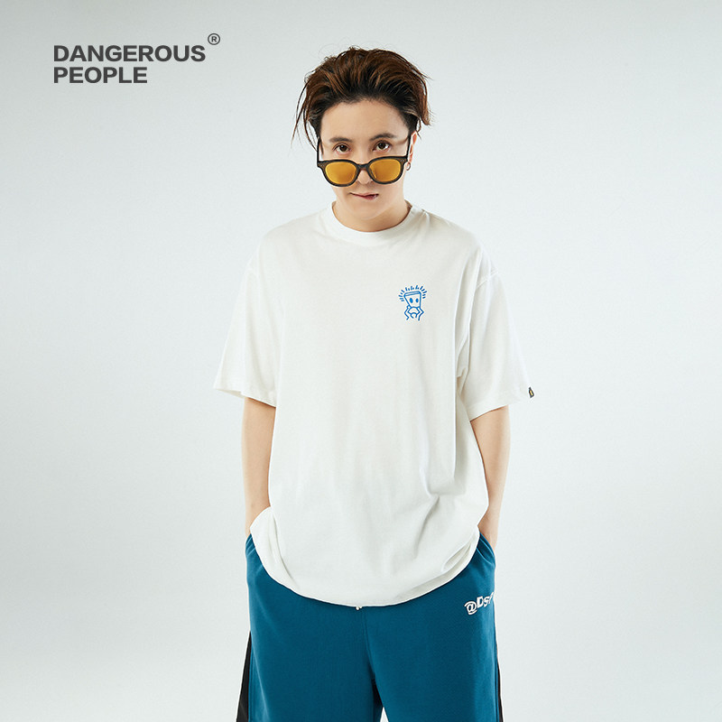 dangerouspeople薛之谦dsp短袖百搭休闲潮牌圆领基础印花t恤