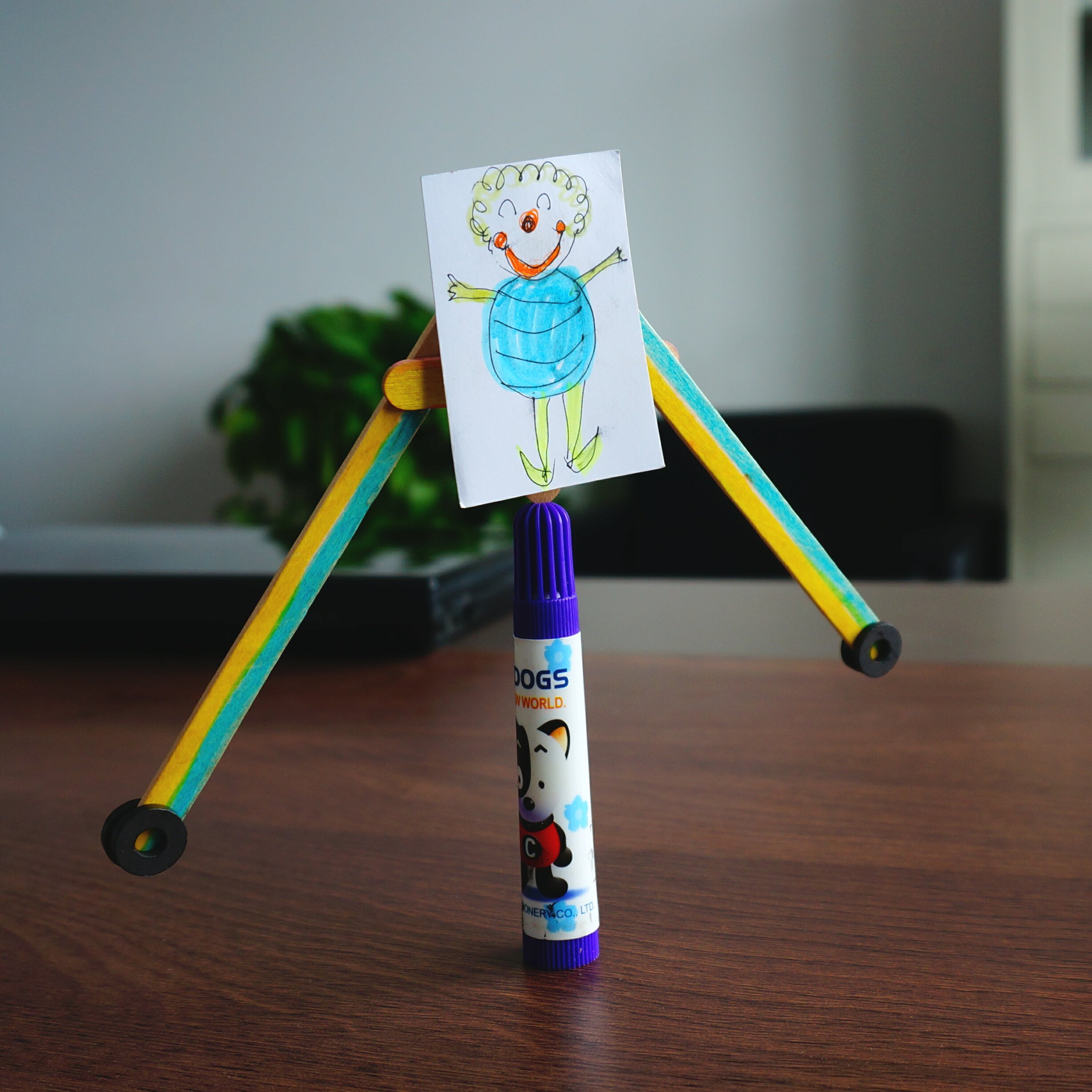 幼儿园科学实验重心原理认知科技制作拼装材料创意科学实验