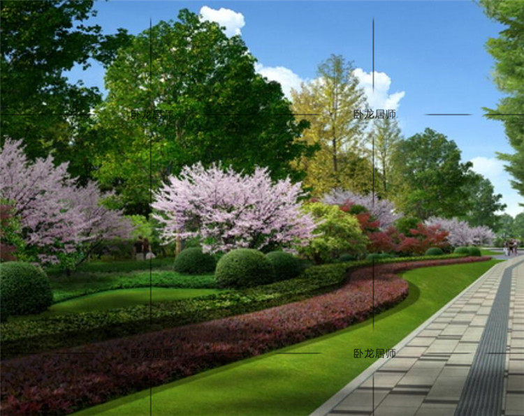 道路街道广场沿街效果图ps分层模板后期psd设计素材