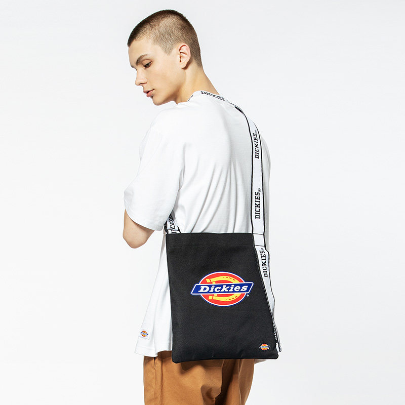 dickies印花斜挎包潮牌休闲女包情侣潮流学生帆布时尚帆布包