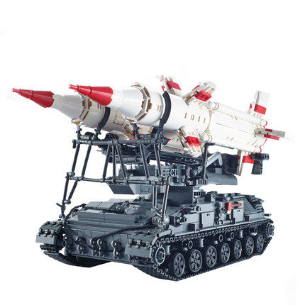 2021乐高积木军事二战坦克sa4萨姆导弹高难度建构