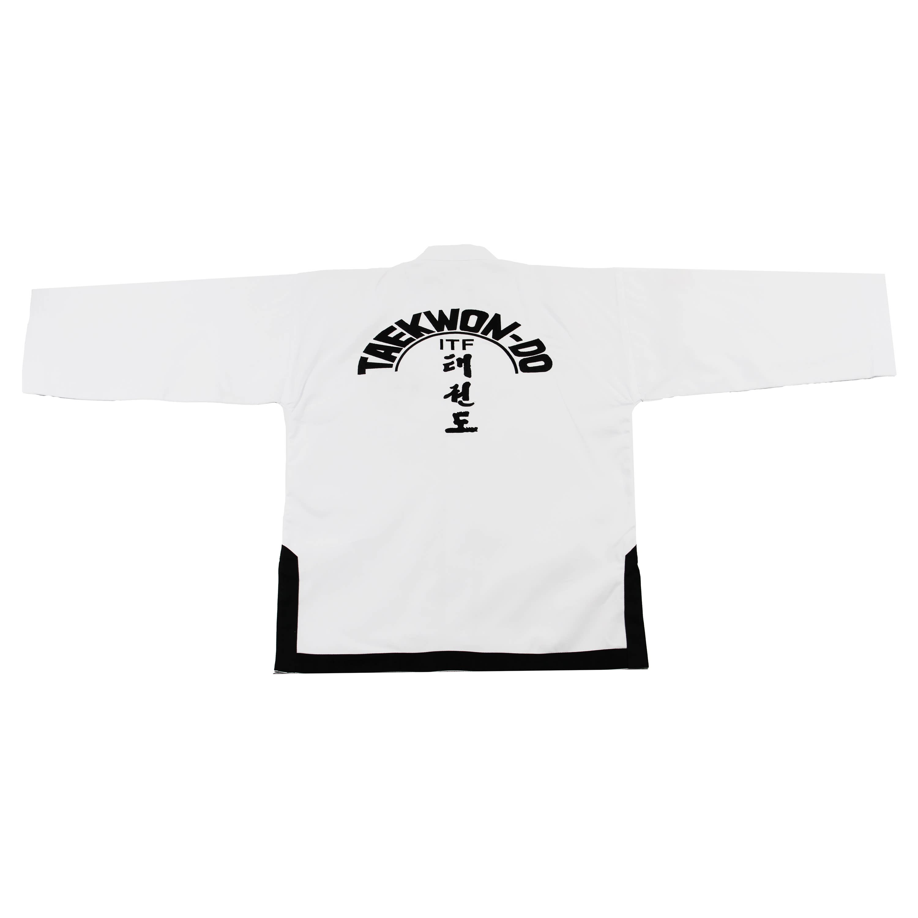 itf传统跆拳道服副师范段位教练斜纹平纹棉料师跆拳道服