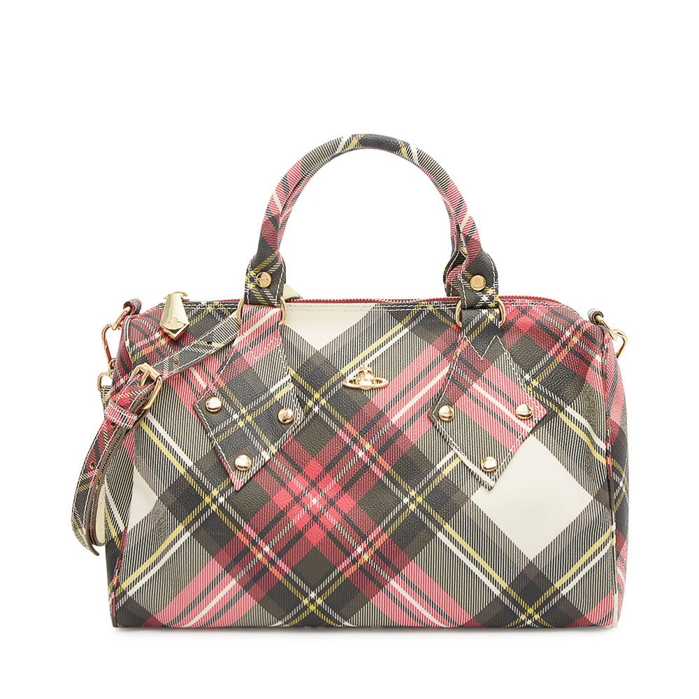 viviennewestwood薇薇安威斯特伍德德多色格logo女士手提包女士包袋