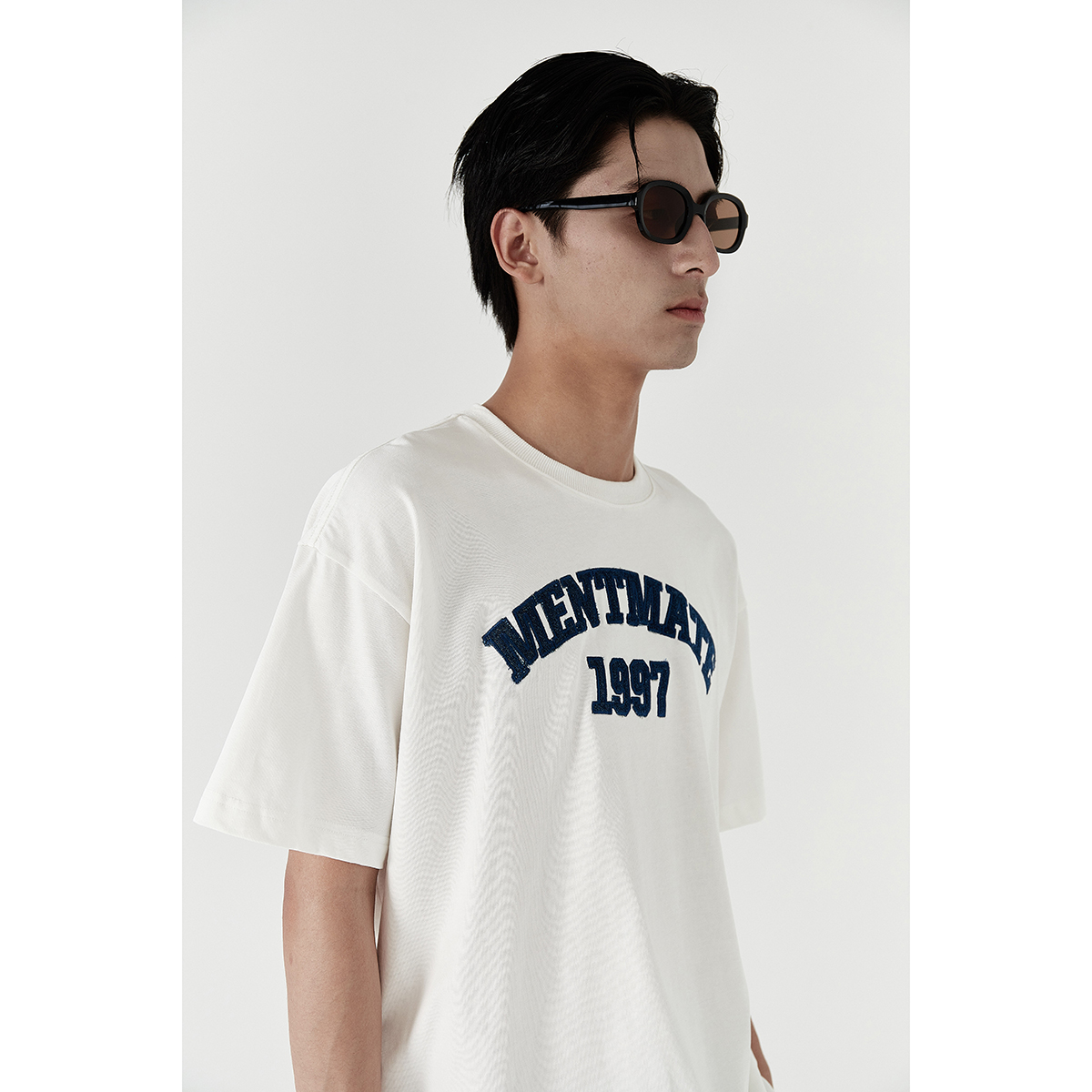 Mentmate 21SS/原创刺绣logo贴布 圆领短袖tee男 夏季宽松百搭T恤