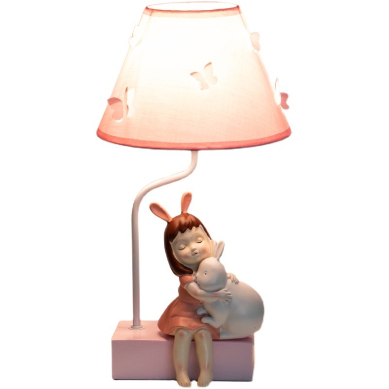 ins创意卡通公主台灯温馨女孩卧室调光儿童装饰台灯