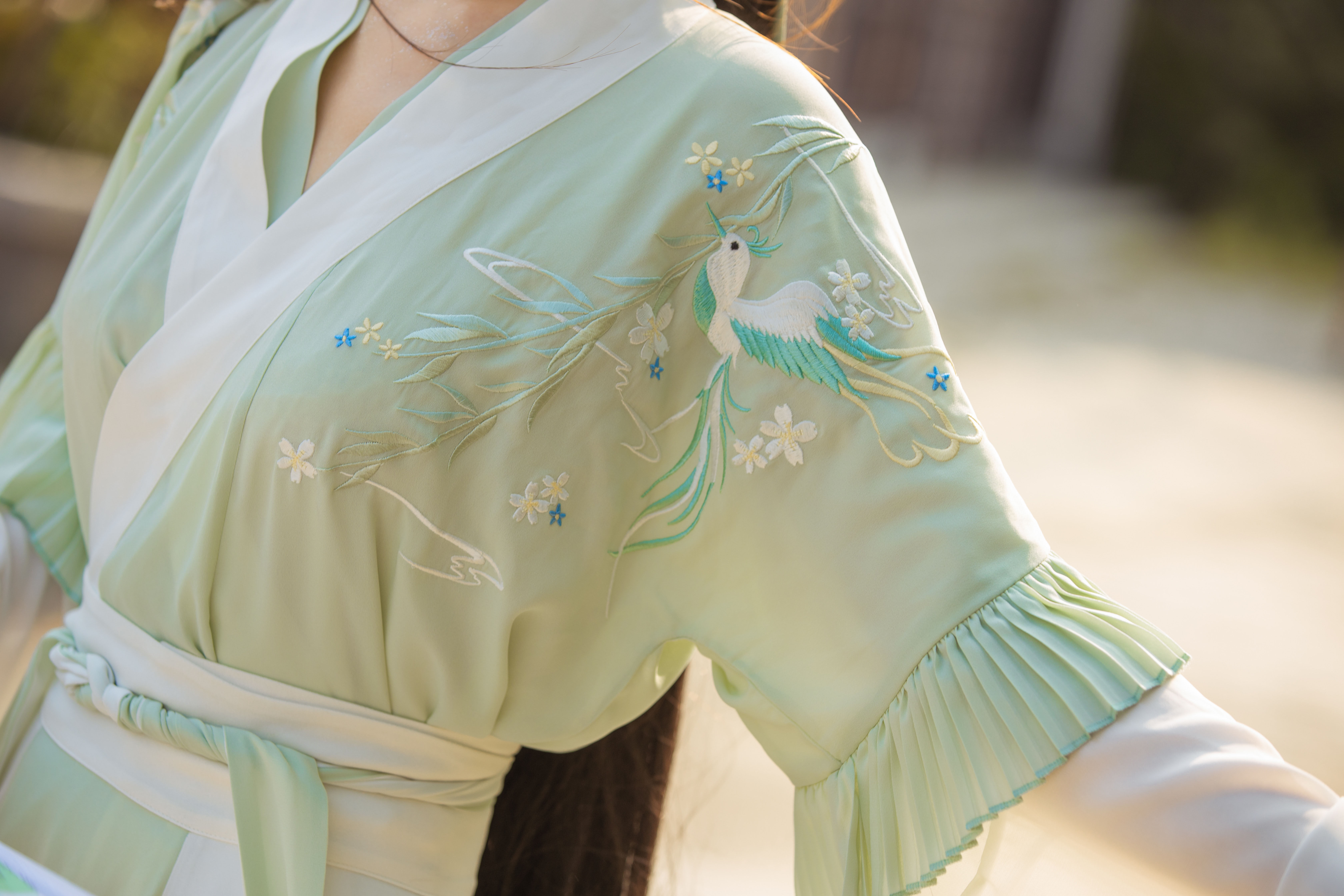 霓衣云裳春季新款中式纯棉交领汉服绣花上衣禅意斜襟开衫茶服外套