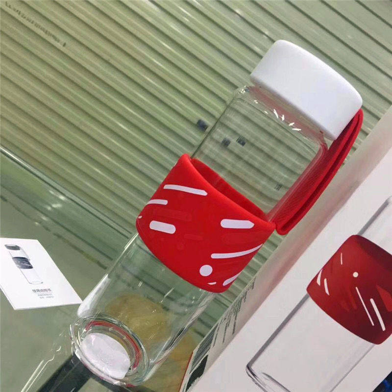 华为水杯赠品夏季防摔玻璃杯耐高温大容量礼品便携玻璃杯