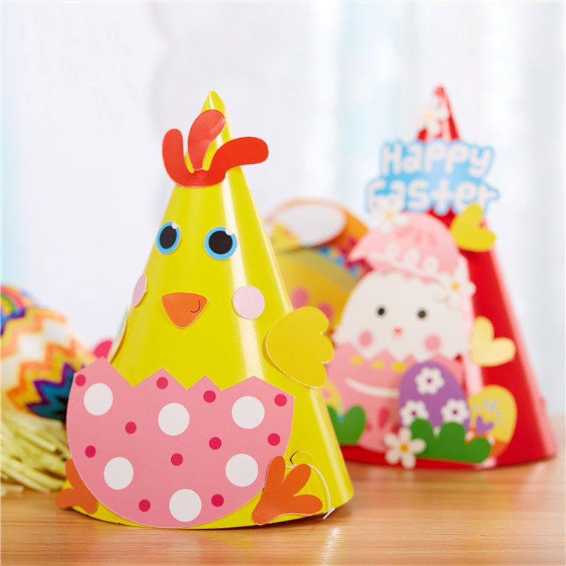 端午节手工diy纸尖帽子粽子头饰儿童幼儿园中班手工创意粘贴类